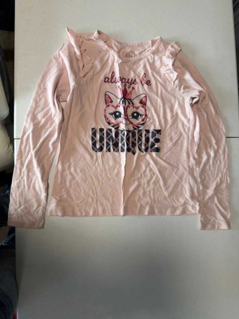 Little girls long sleeve cat
